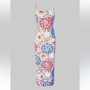 Floral Patterned Midi Dress